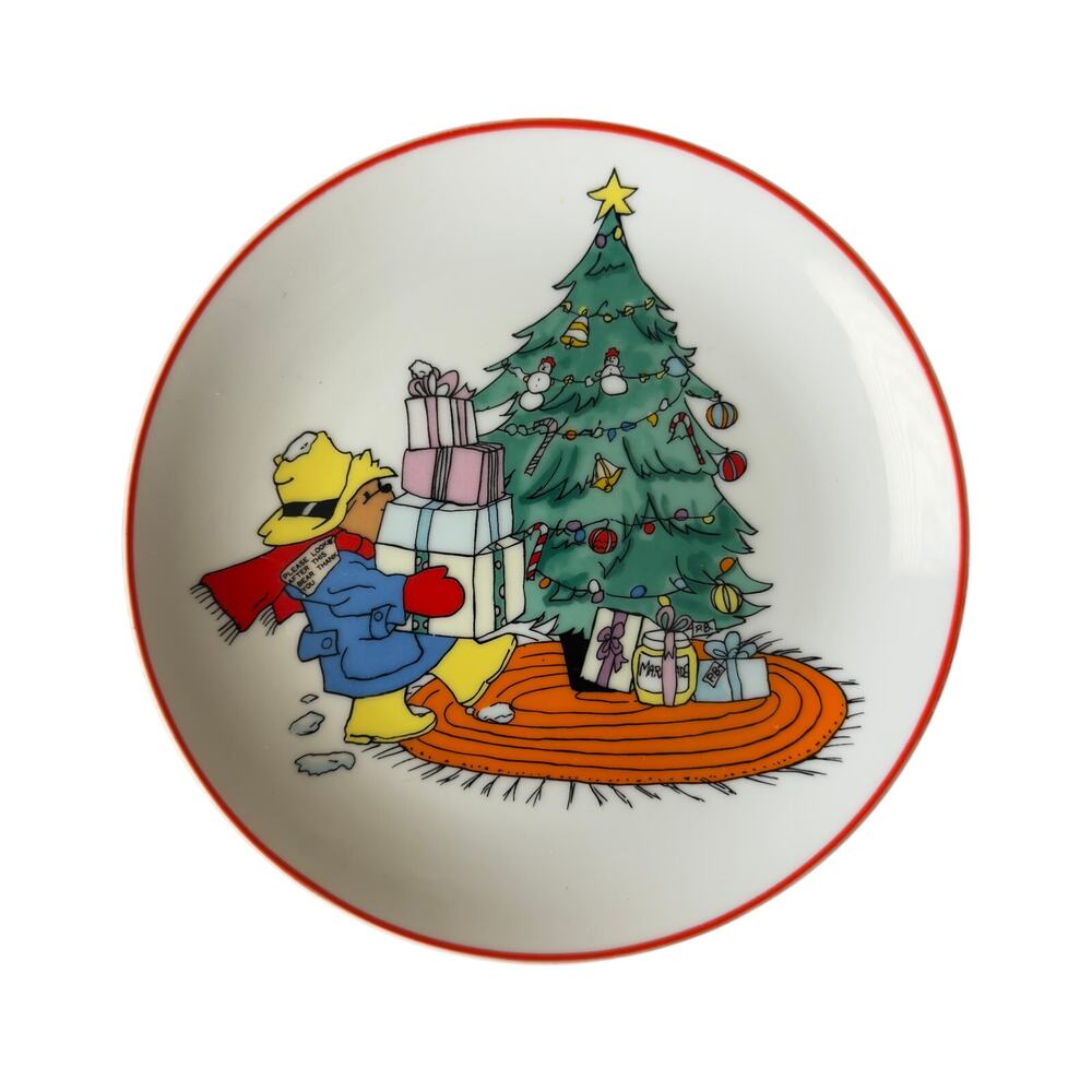 Vintage A Year with Paddington Bear Christmas 1979 Decorative Plate Schmidt